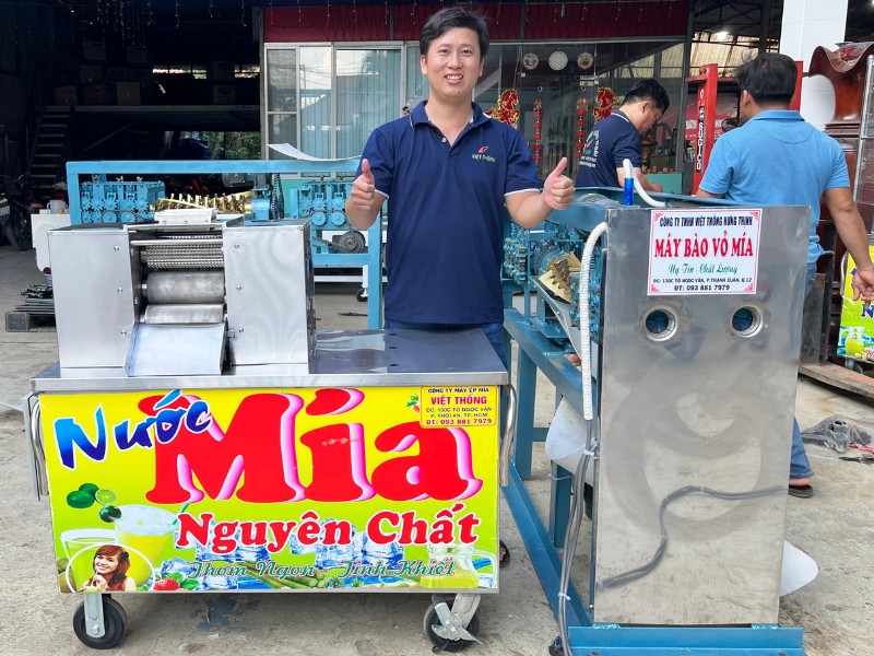 Xe nước mía 6 lô và máy bào mía 2 cây Việt Thống