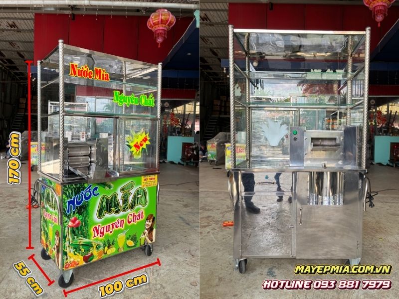 Thiết kế và kích thước mía ép mía 2 lô
