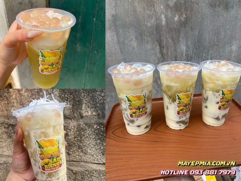 Ly nước mía topping hấp dẫn