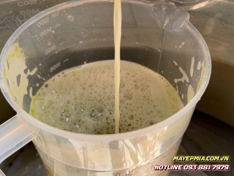 Máy ép mía 2 lô tạo bọt