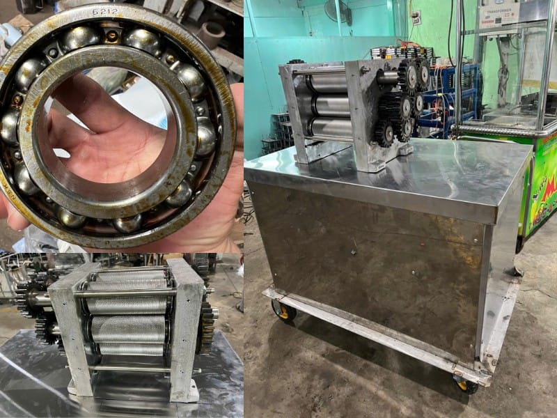 Sửa xe nước mía lỗi bạc đạn