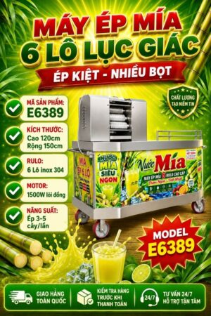 E6389 máy ép mía 6 lô lục giác
