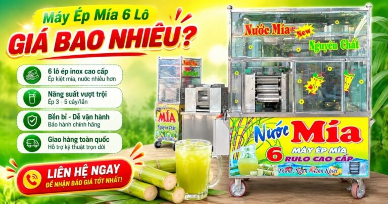 Máy Ép Mía 6 Lô Giá Bao Nhiêu? Báo Giá Các Loại Và Cách Chọn Đúng